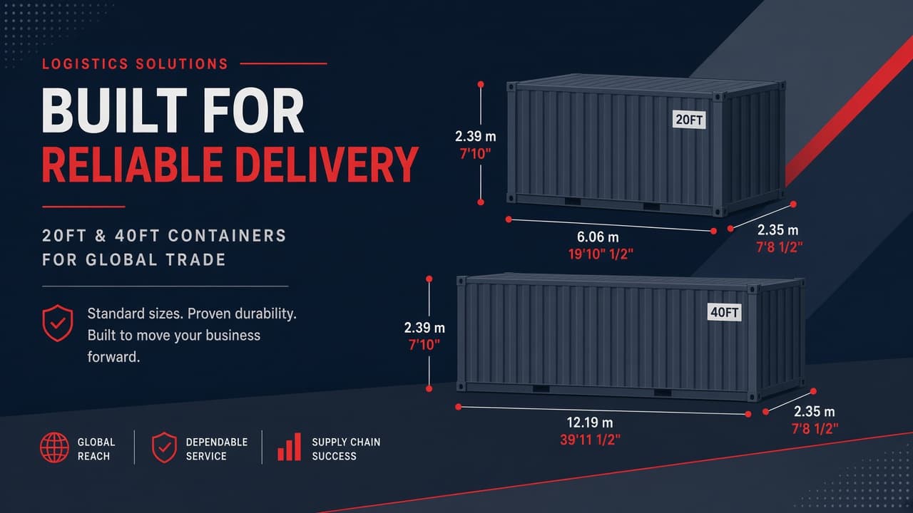 Bản vẽ quy cách container 20 feet và 40 feet high cube